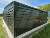 Garaż blaszany 9m x 6m pomieszczenie gospodarcze 2m x 6m