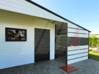 Garaż blaszany biały 9m x 6m pomieszczenie gosp. 2m x 6m