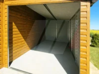 Garaż blaszany dwustanowiskowy 6m x 6m plus wiata 2m x 4m