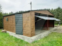 Garaż blaszany dwustanowiskowy winchester 6.5m x 6m dwuspad