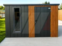 Domek Narzędziowy Premium 2.75 x 2.35 m – Antracyt + Lamele