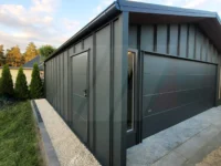 Garaż Premium Grafit 7m x 7m z bramą segmentową, okna i lamel - obrazek 7